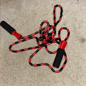 Red and Black Beaded Jump Rope